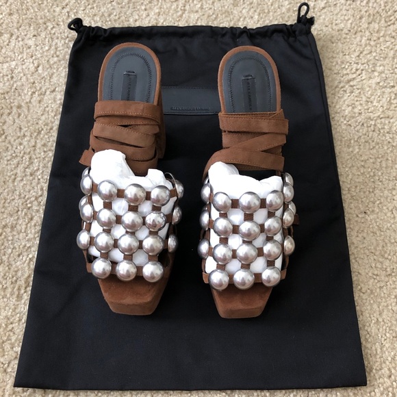 Alexander Wang Brown Suede Alys Platform Pumps - Picture 3 of 7